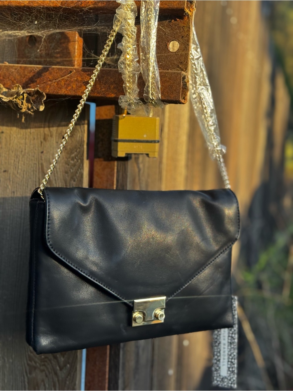 NWT Loeffler Randall Envelope Lock Clutch